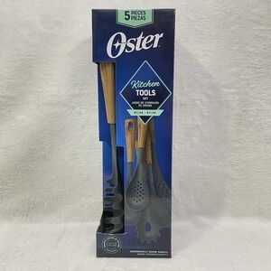 Oster‎ Everwood 5 Piece Nylon Kitchen Tools Utensil Set New in Box Ergonomic